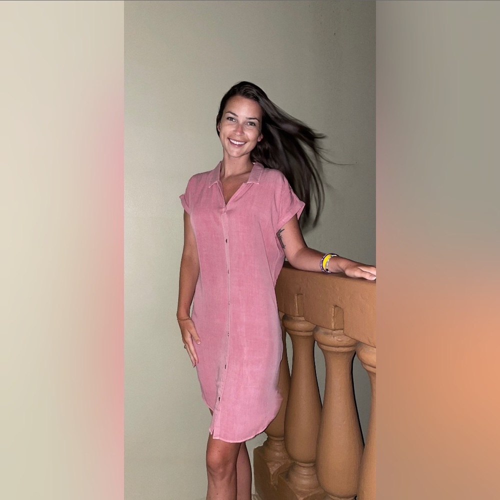 Rose Shirt Dress
